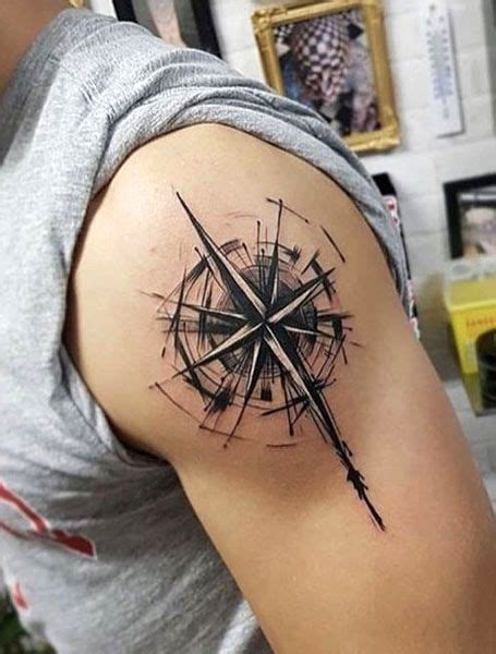 compass tattoo men|tribal compass tattoos for men.